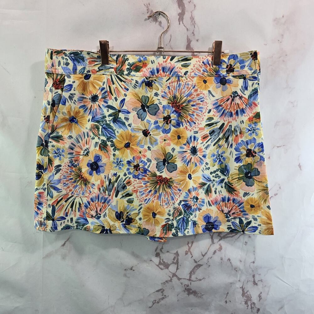 RIP SKIRT Hawaii Womens XL Yellow Floral Wrap Ripskirt Fleur White Pink Length 1